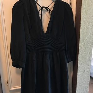 Tibi Black Silk Dress
